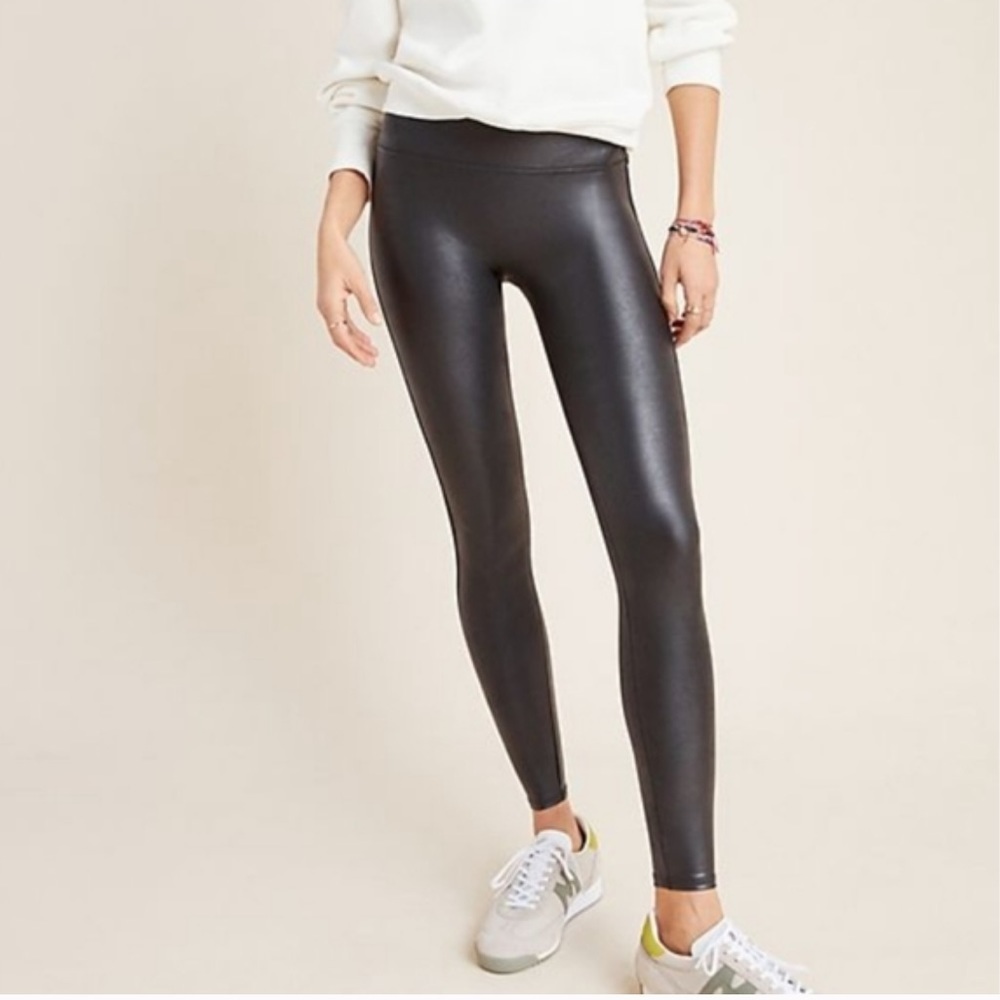 Spanx Faux Leather Legging Black Size 1XL